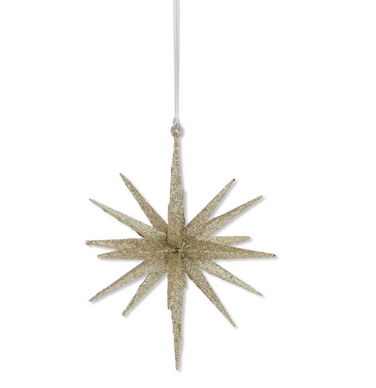 CHAMPAGNE  GLITTER STAR  ORNAMENT