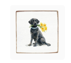 DAFFODIL DOG  BLOCK