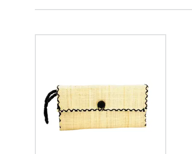 ChiChi Straw Clutch Wristlet Bag: Natural