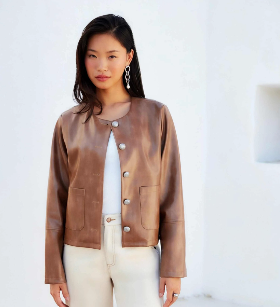 KAYLYN FAUX LEATHER JACKET