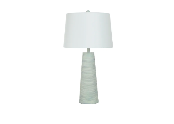 SKY BLUE WASHED CONE TABLE LAMP