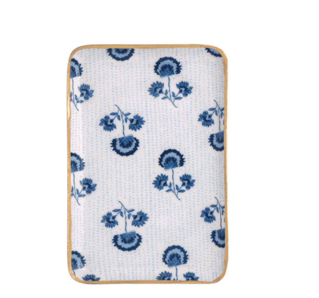 DOT  FLORAL TIDBIT PLATE