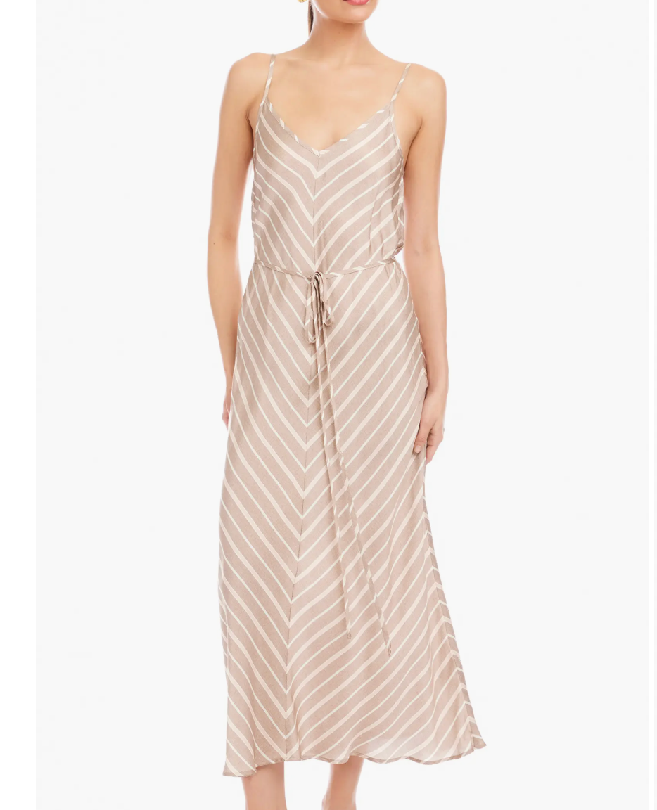 CAMI CHEVRON MIDI DRESS
