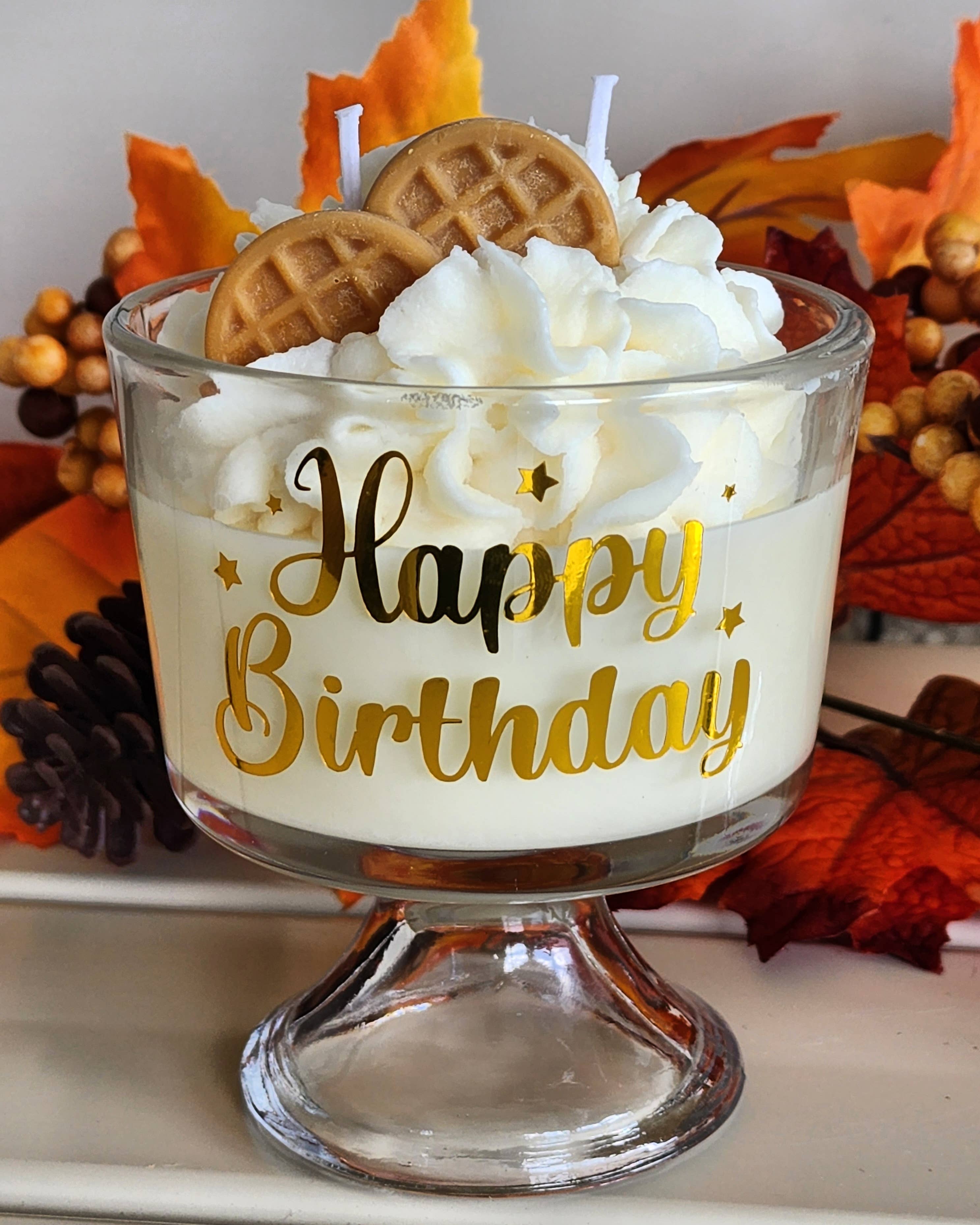 Birthday Cake theme scented soy wax candle
