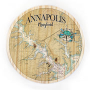 18" Wood Circle Map- Custom Location