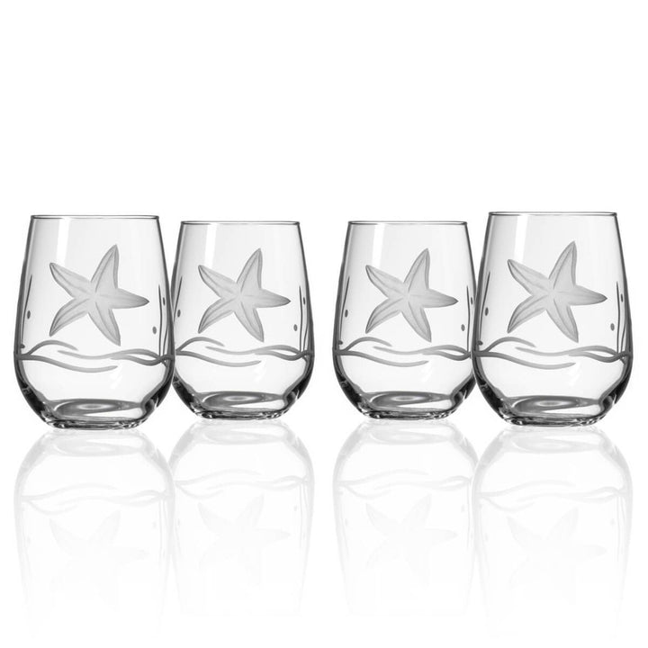 Starfish 17oz Stemless Wine Glass: Case of 4