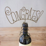 WIRE BOTTLE TOPPER CONGRATS