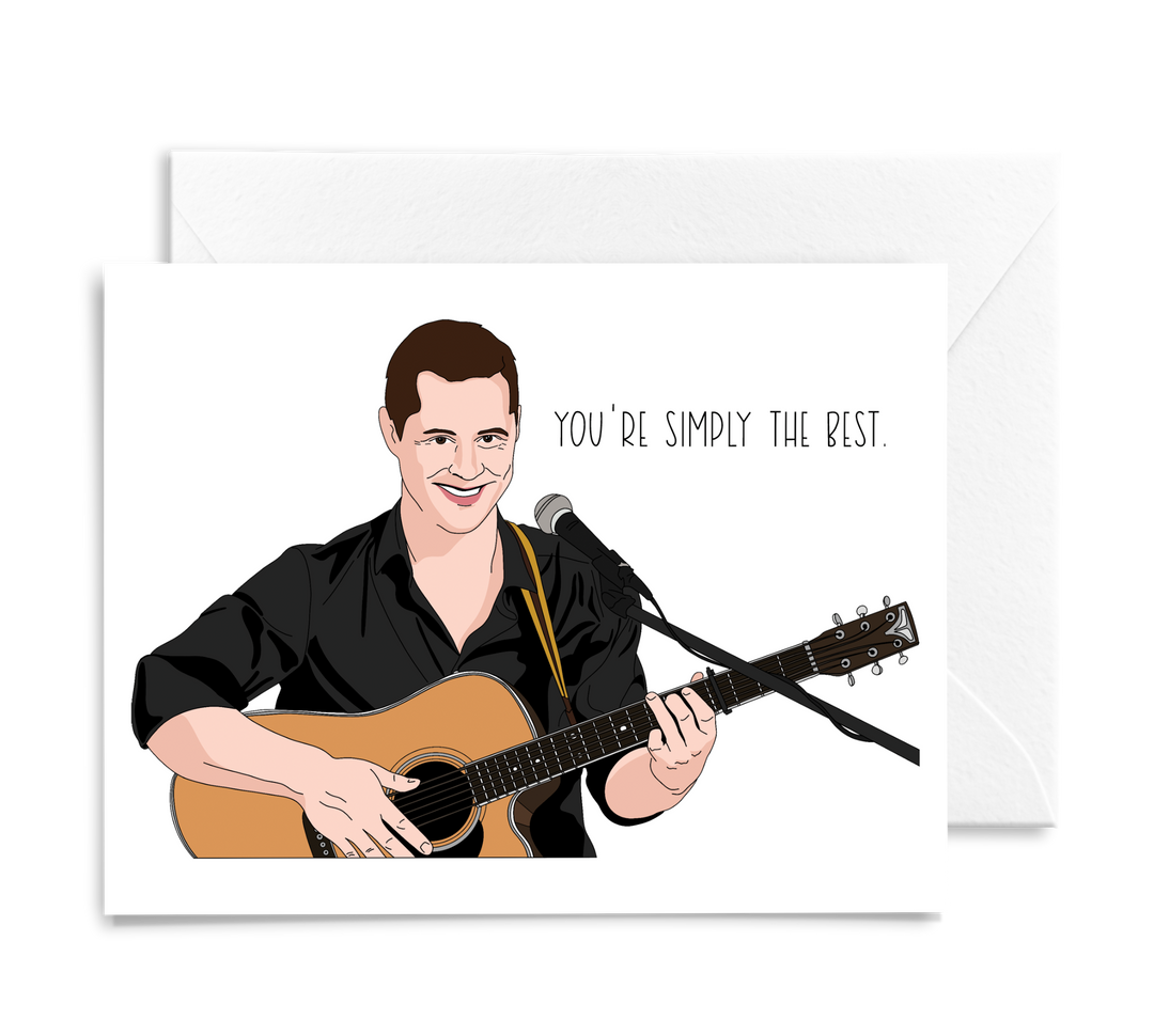Schitt's Creek Patrick Singing You're Simply the Best Card