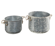 APPLE BUCKET W/ROPE HANDLES LARGE