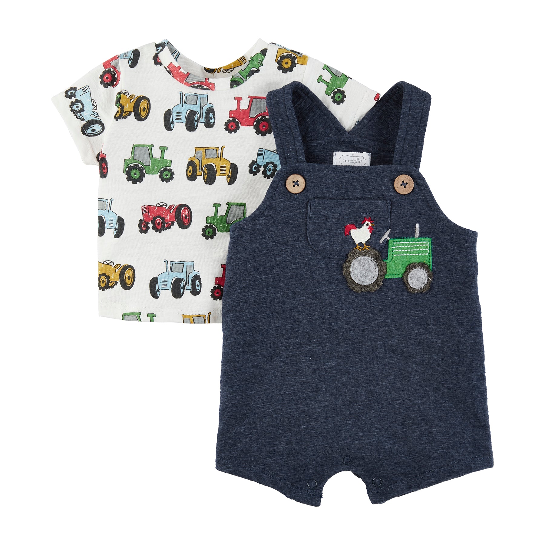 TRACTOR  BABY OVERALL SET