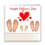 Father's Day Card for new Dad/ partner from new baby from Mom Mum Mummy hand drawn happy daddy papa