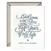 Each Year With You - Love + Anniversary card
