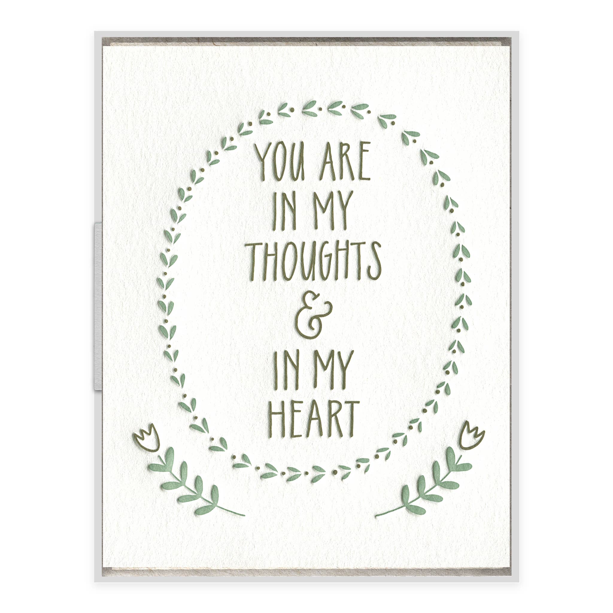 In Thoughts & Heart - Sympathy card