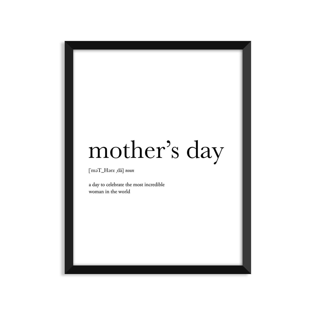 Mother's Day Definition - Mother's Day Art Print
