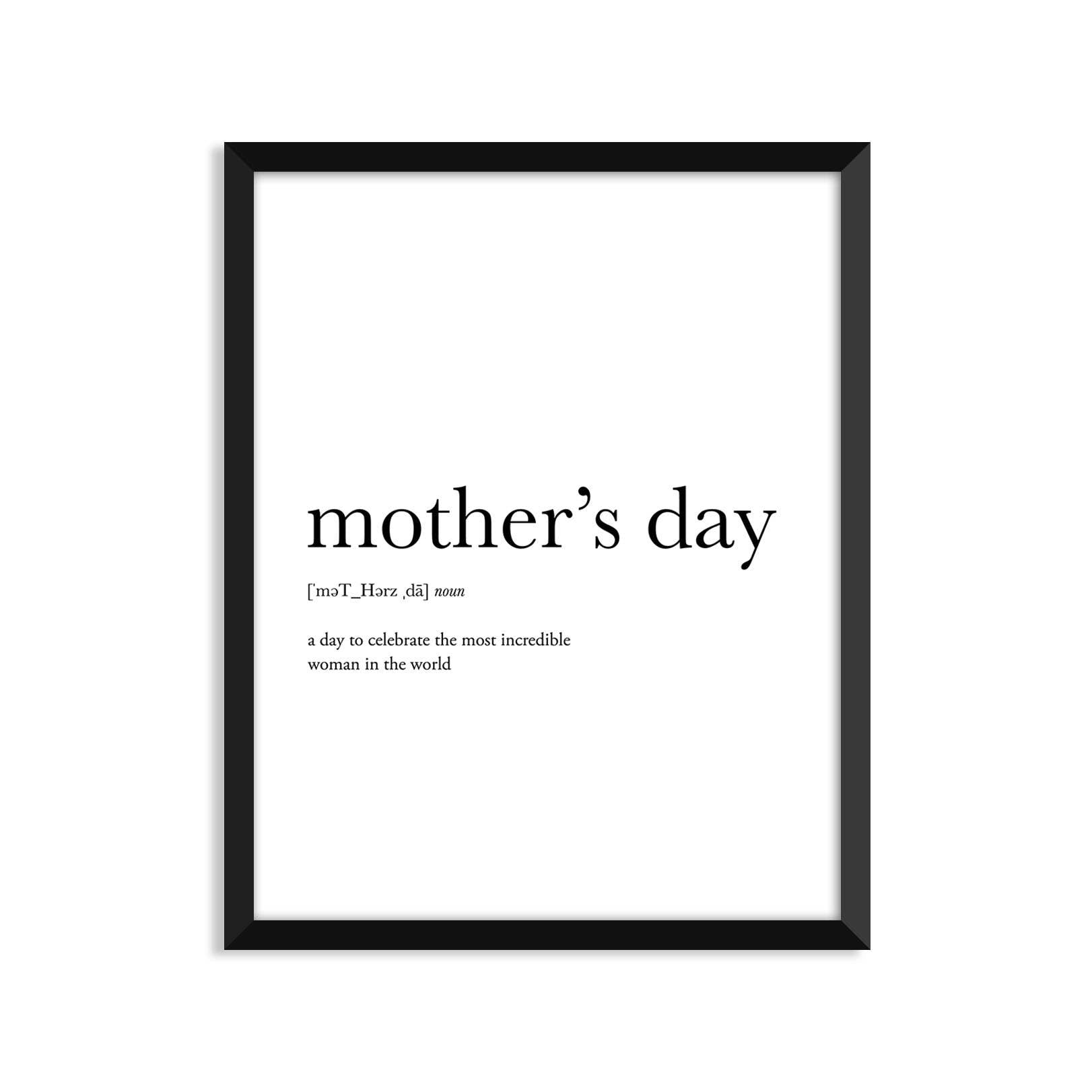 Mother's Day Definition - Mother's Day Art Print