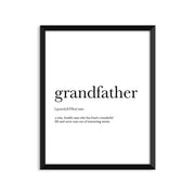 Grandfather Definition - Everyday Art Print