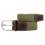 The Budapest Two Toned Elastic Woven Belt: Size 1 - 33"/39"