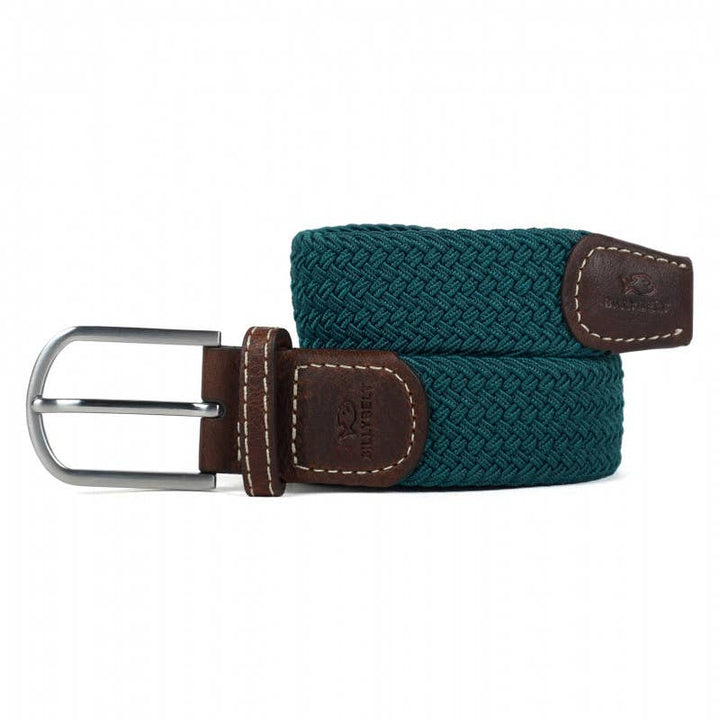Caribbean Blue elastic woven belt - Fancy color!: Size 1 - 33"/39"