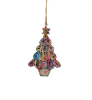 Cartoon Christmas Tree Ornament - Recycled Paper