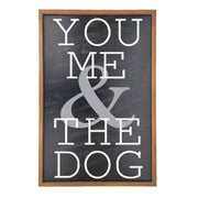 You Me & My Dog Wall Art Black Finish - Home Décor