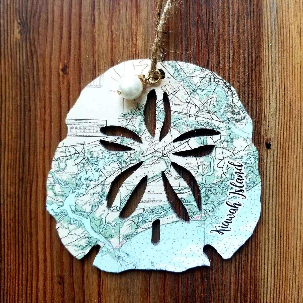 Wood Ornament - Sand Dollar- Custom Location