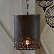 20” RUSTY TIN PUNCHED LIGHT