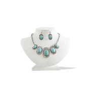 SILVER W/TURQUOISE NECKLACE