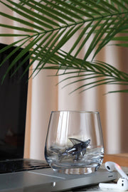Shark Drink Glasses, beach glass mug, water cup, ocean an...
