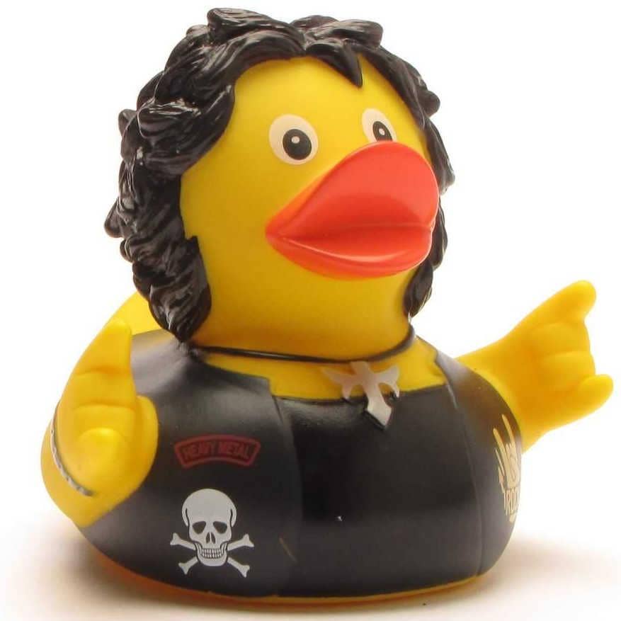 Badeente Heavy Metal - Gummiente
