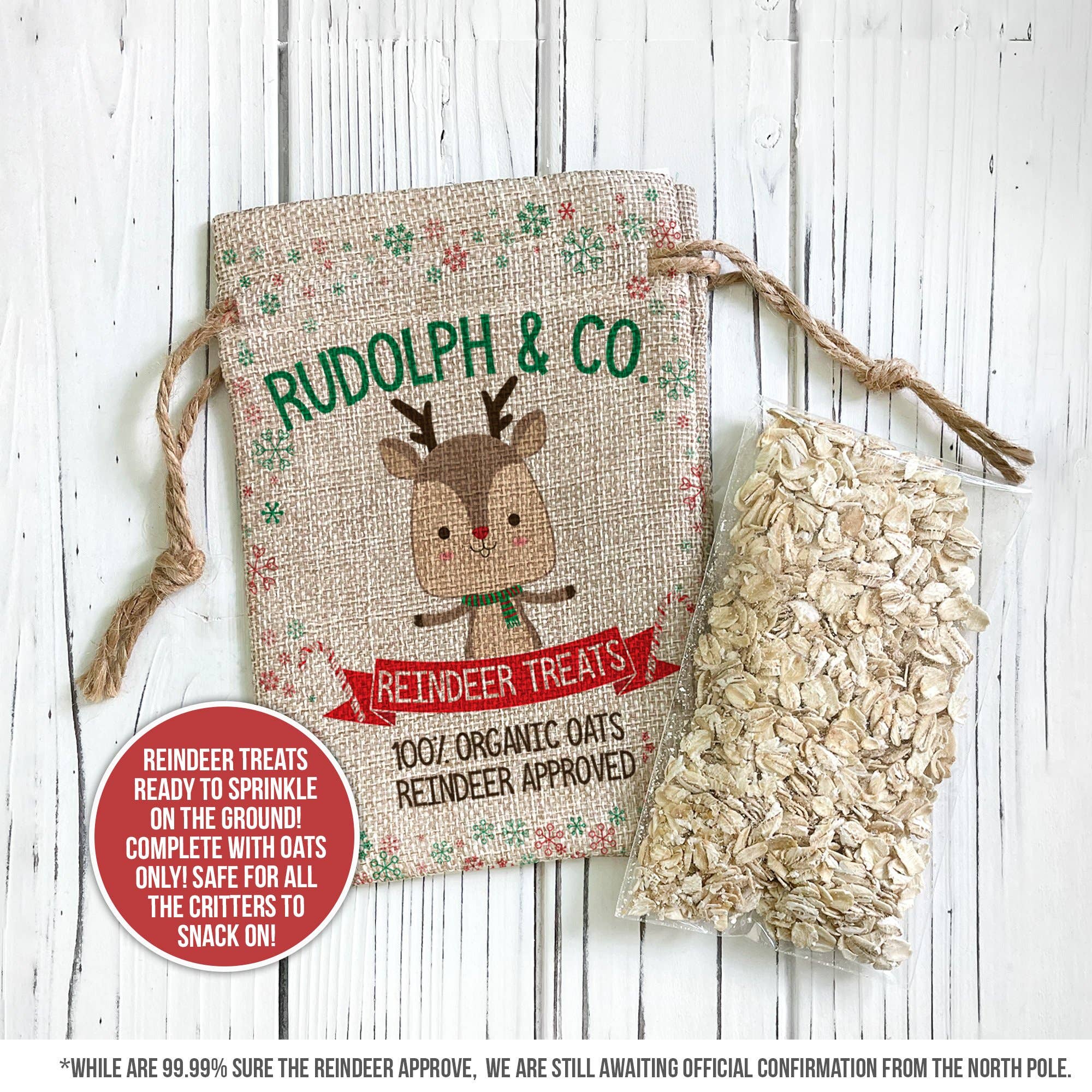 Reindeer food bag and oats christmas eve reindeer food safe for animals