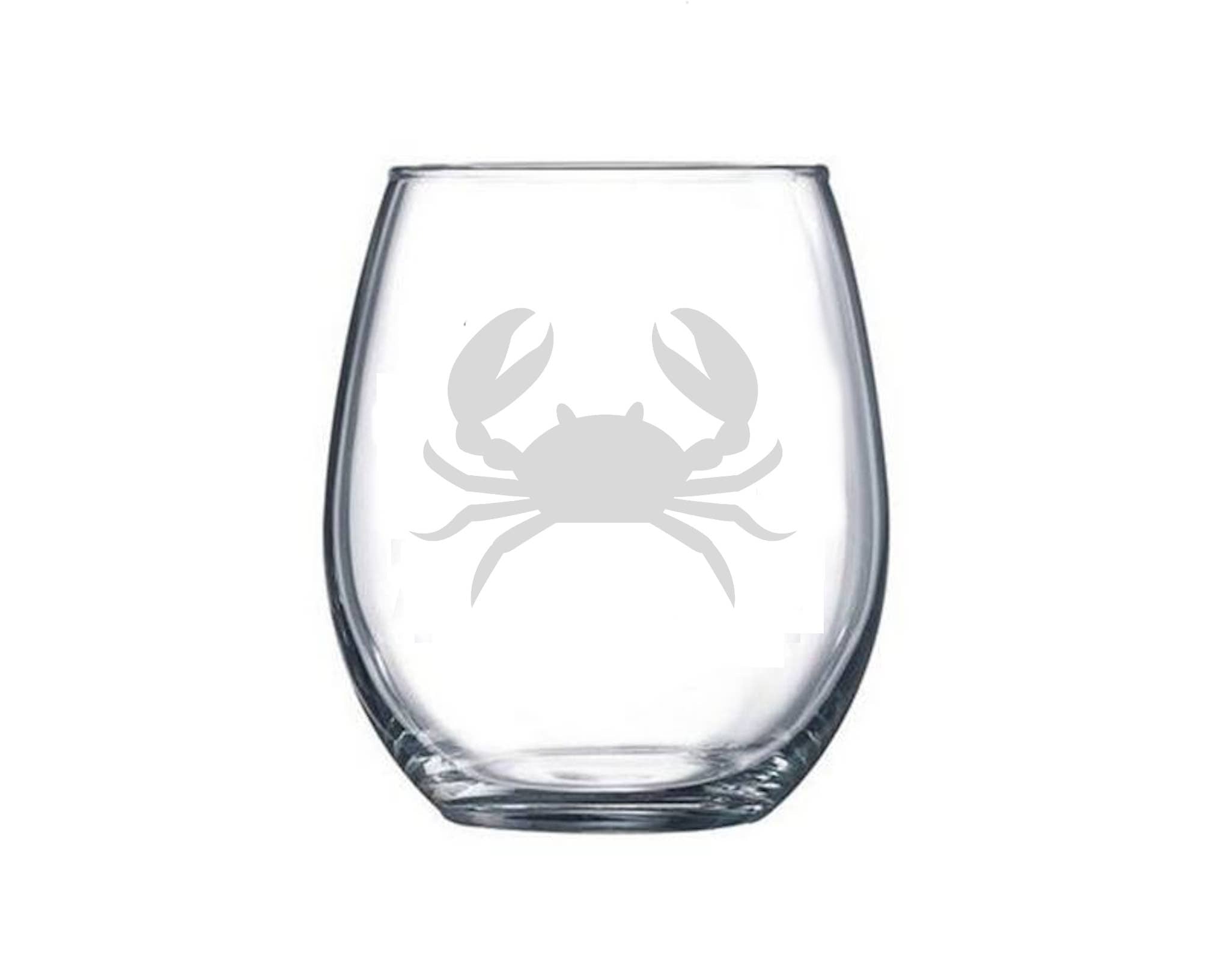 Wine Glass - Crab