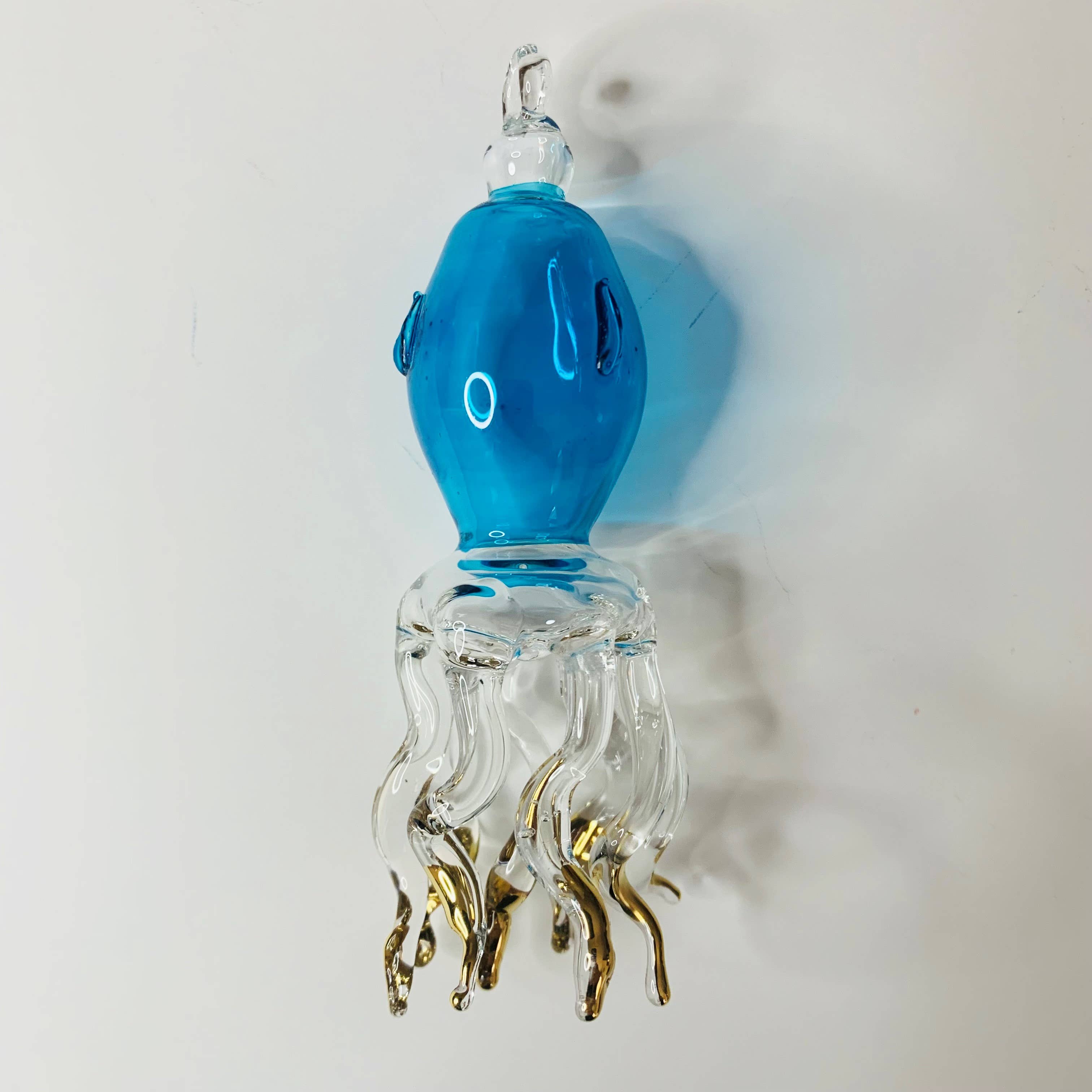 Blown Glass Ornament - Octopus in Motion