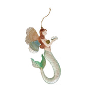 Christmas Angel Mermaid Ornament 7.25"