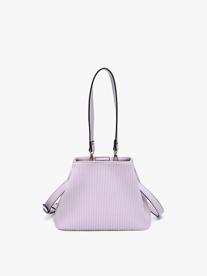 EH2460 Dove Pleated Satchel w/ Large Handle: Lilac