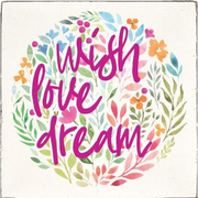 WISH LOVE DREAM VINTAGE SQUARE 12X12