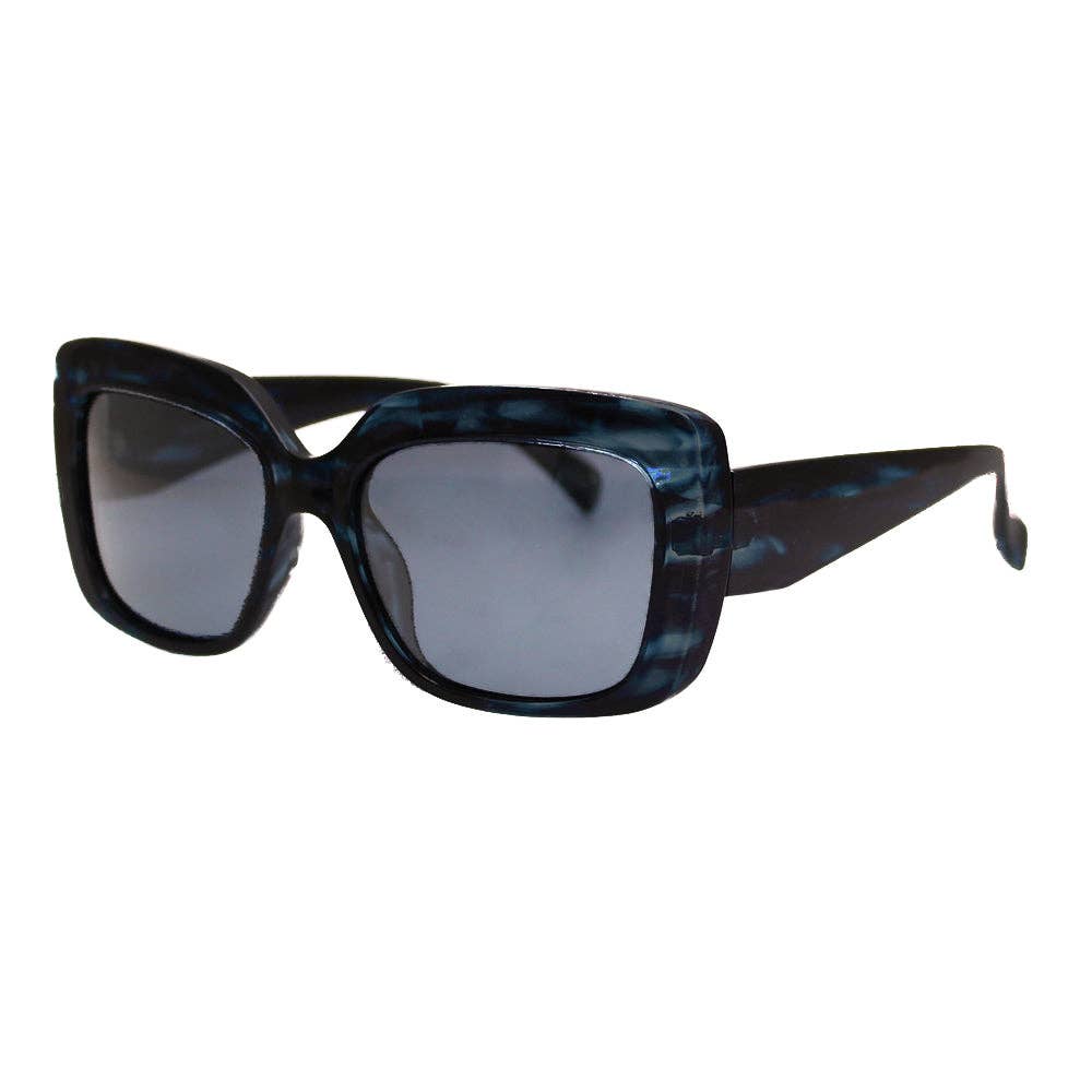 TESSA | Blue | Black Streaks | Polarized Sunglasses