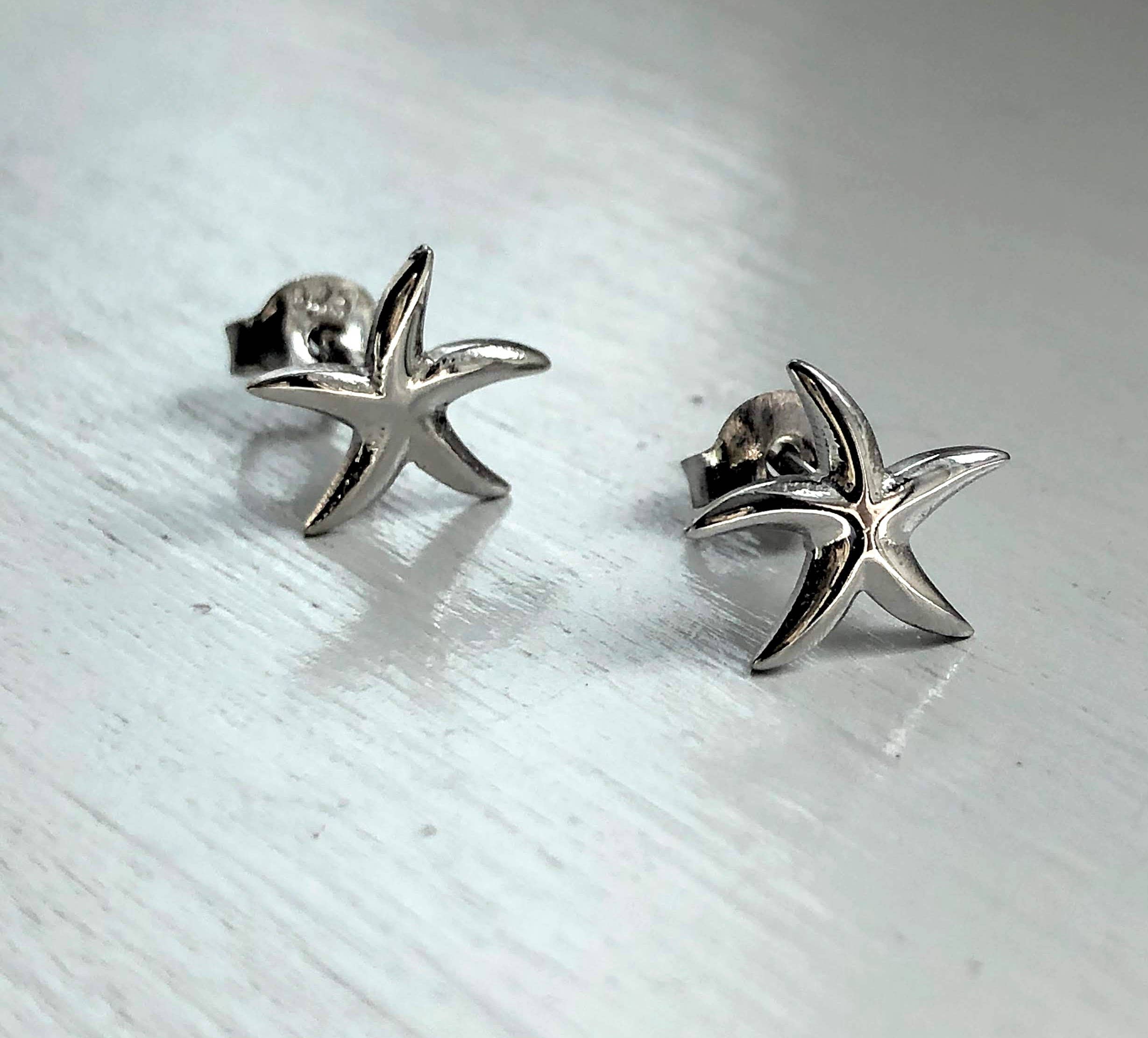 Sterling Silver Starfish Earrings