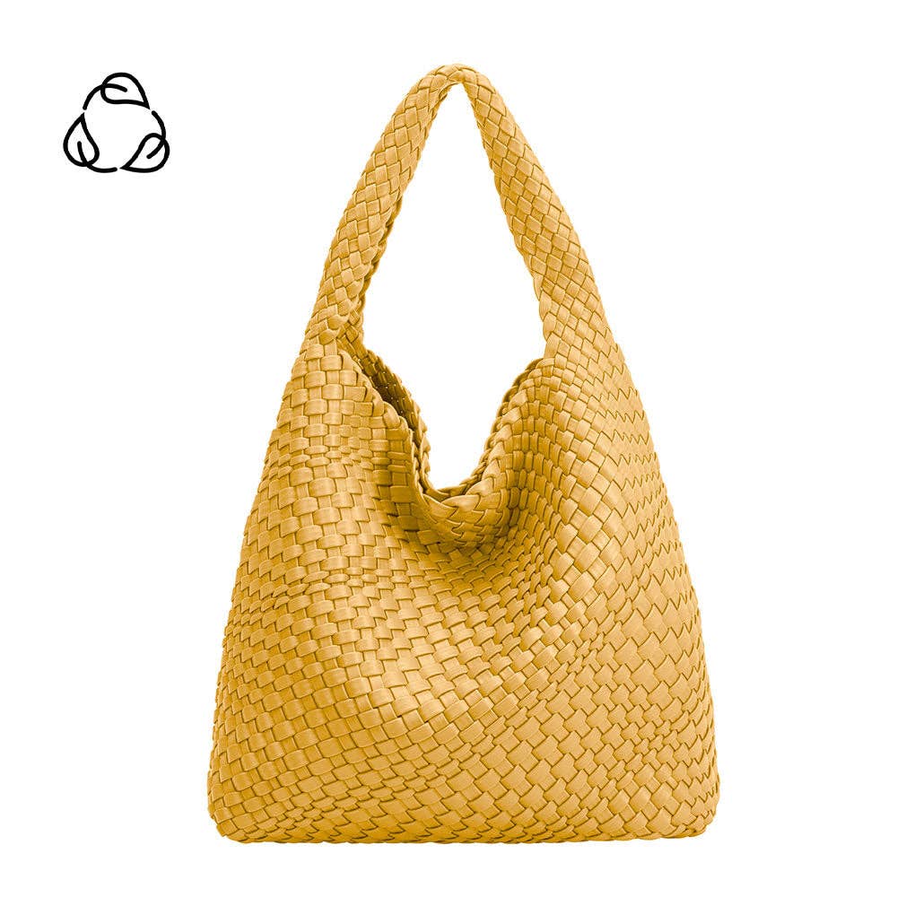 Johanna Yellow Recycled Vegan Shoulder Bag Pre-Order 1/30