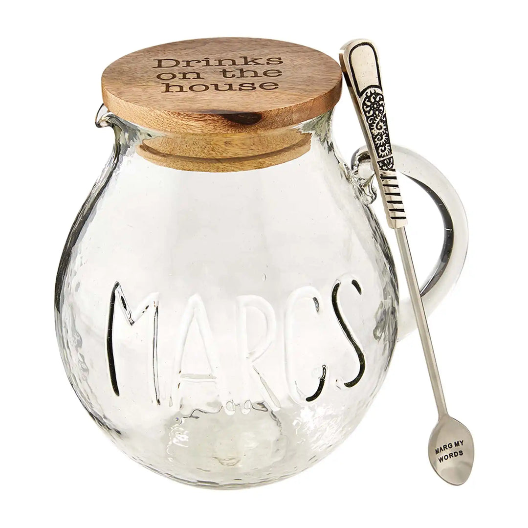 GLASS MARG PITCHER SET