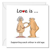 Funny Birthday Card 40th 50th 60th Valentines for Wife, Husband, Mum, Dad or friend. Love and support