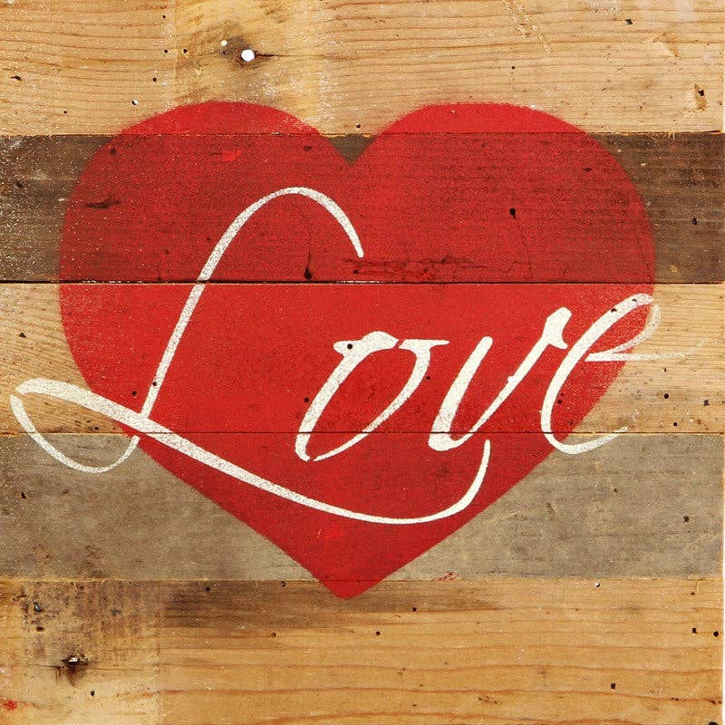 Love (with heart graphic)... 10x10 Wall Sign