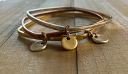Shake Your Honeymaker- tricolor metal bangle bracelet set