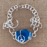 Cultured Sea Glass Linked Bracelet XCAM-B14-SG