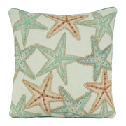 Starfish Throw Pillow: 18" / Multi / Down Filled