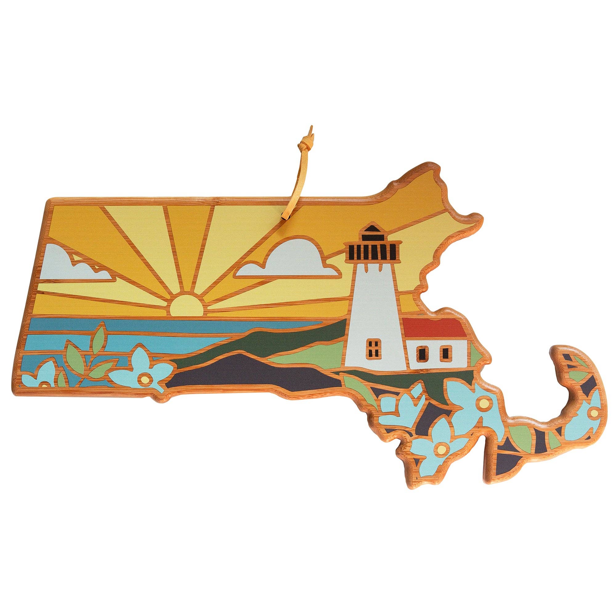 Massachusetts Cutting Board with Artwork by Summer Stokes