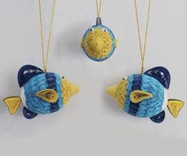 Quilled - Blue Fish Ornament