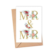 Mr and Mr Two Grooms LGBTQ Wedding Card - Just Married Cards