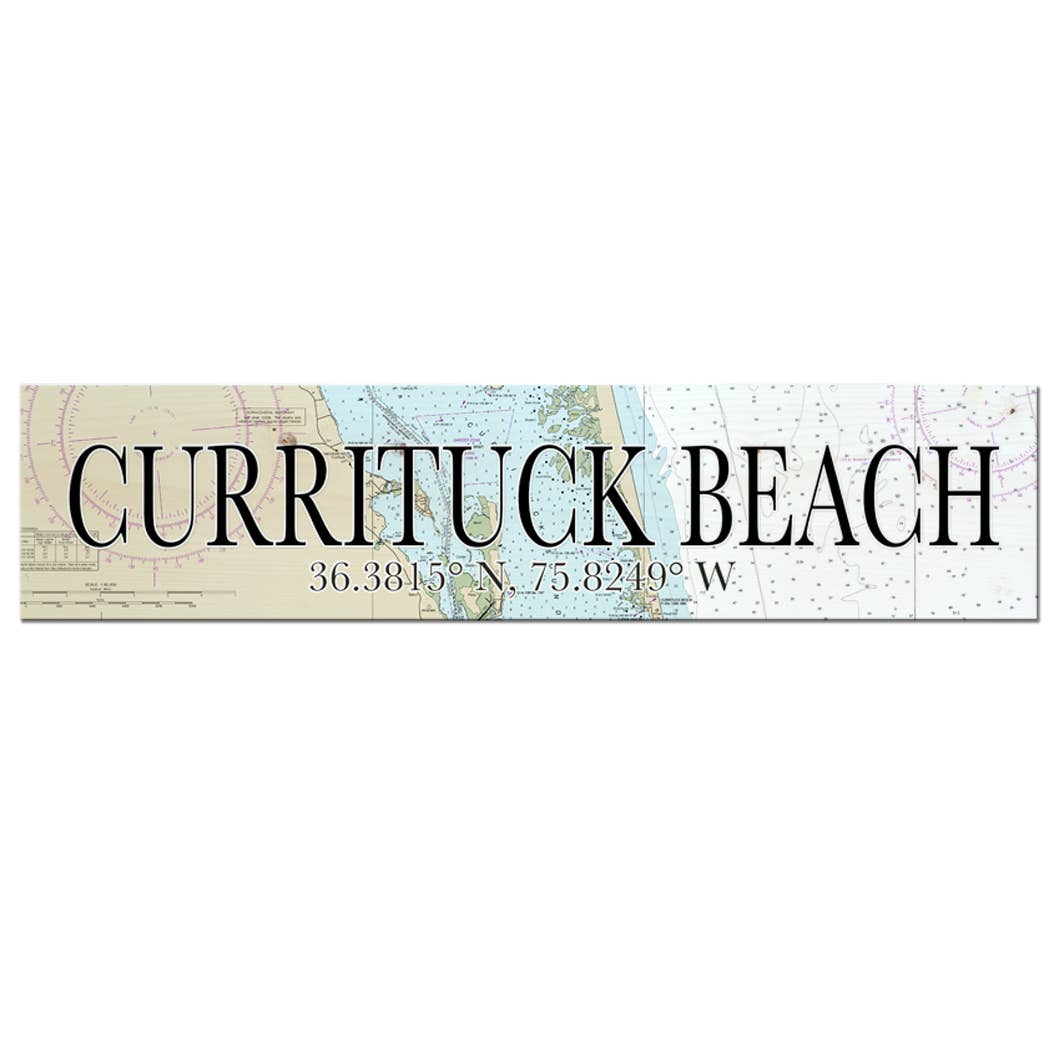Custom Location- 5x24 Inch Wood Map Coordinate Sign