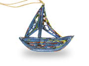Boat Recycled Paper Ornament