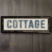S3422 - Black Frame Sign With Blue Text